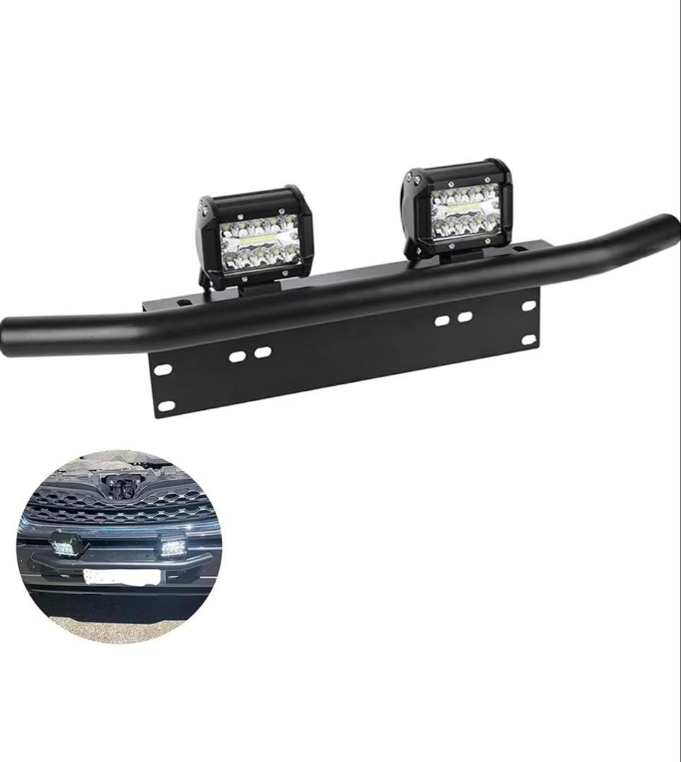 LEDパイプバンパーナンバープレートワークライト付ライトステー エブリィワゴン他