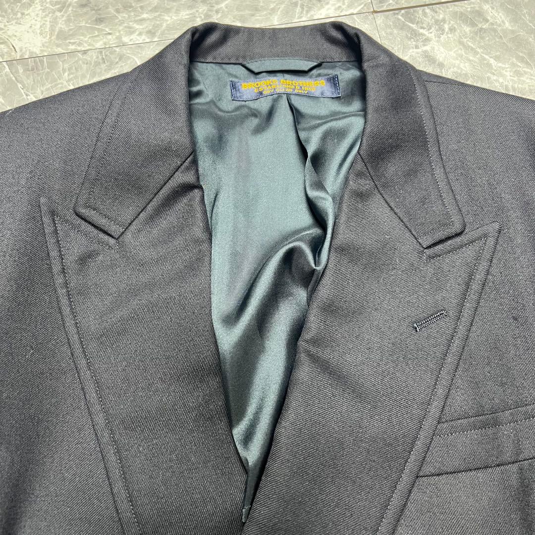 美品　ブルックスブラザーズ　紺ブレ　ダブル　メンズ　金ボタン　ウール　L