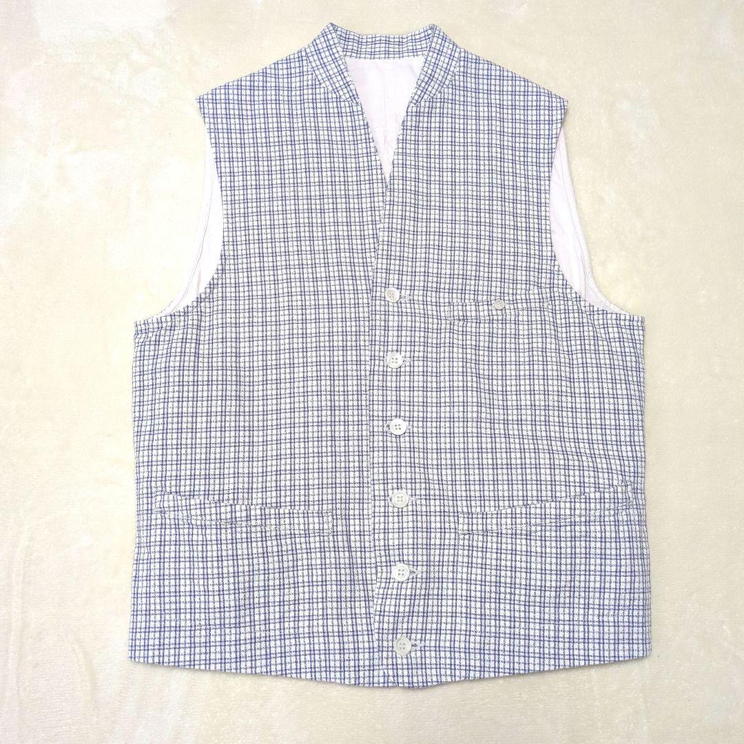 45R コットン リネンツイードの908ベスト 3 ツイード ジレ ベスト