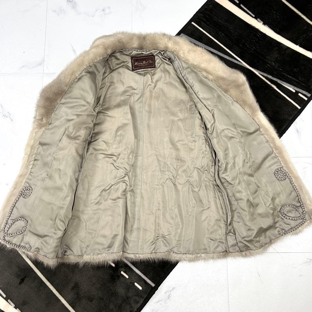 高級 XL サファイアミンク Moon Bat Fur 毛皮 コート レディース