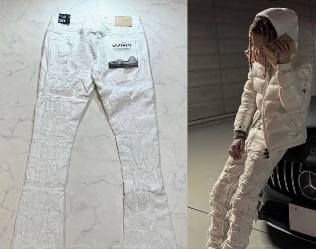 VALABASAS ホワイトデニム 28