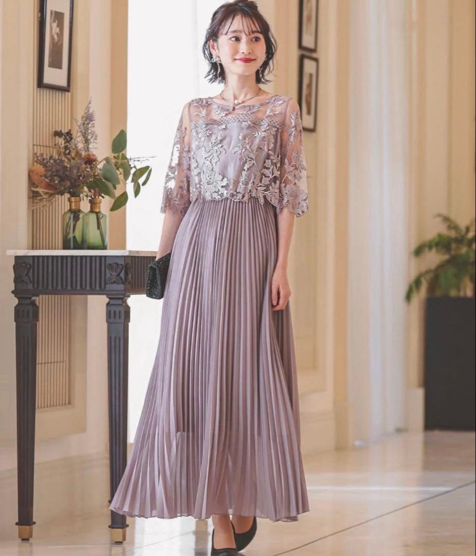 Dorry Doll レース 切り替えプリーツロングドレス