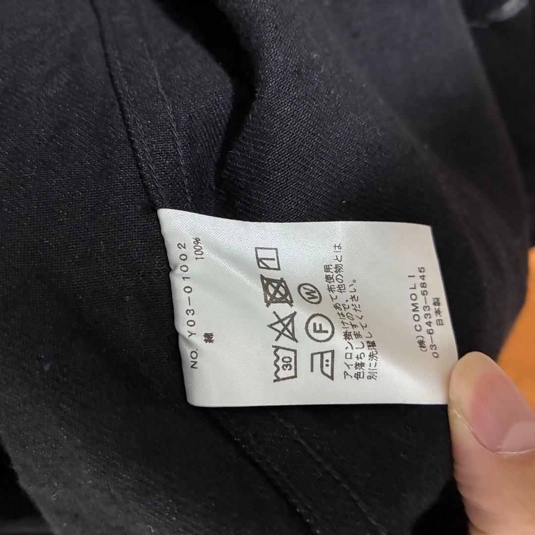comoli デニムワークジャケット　ブラック　サイズ3