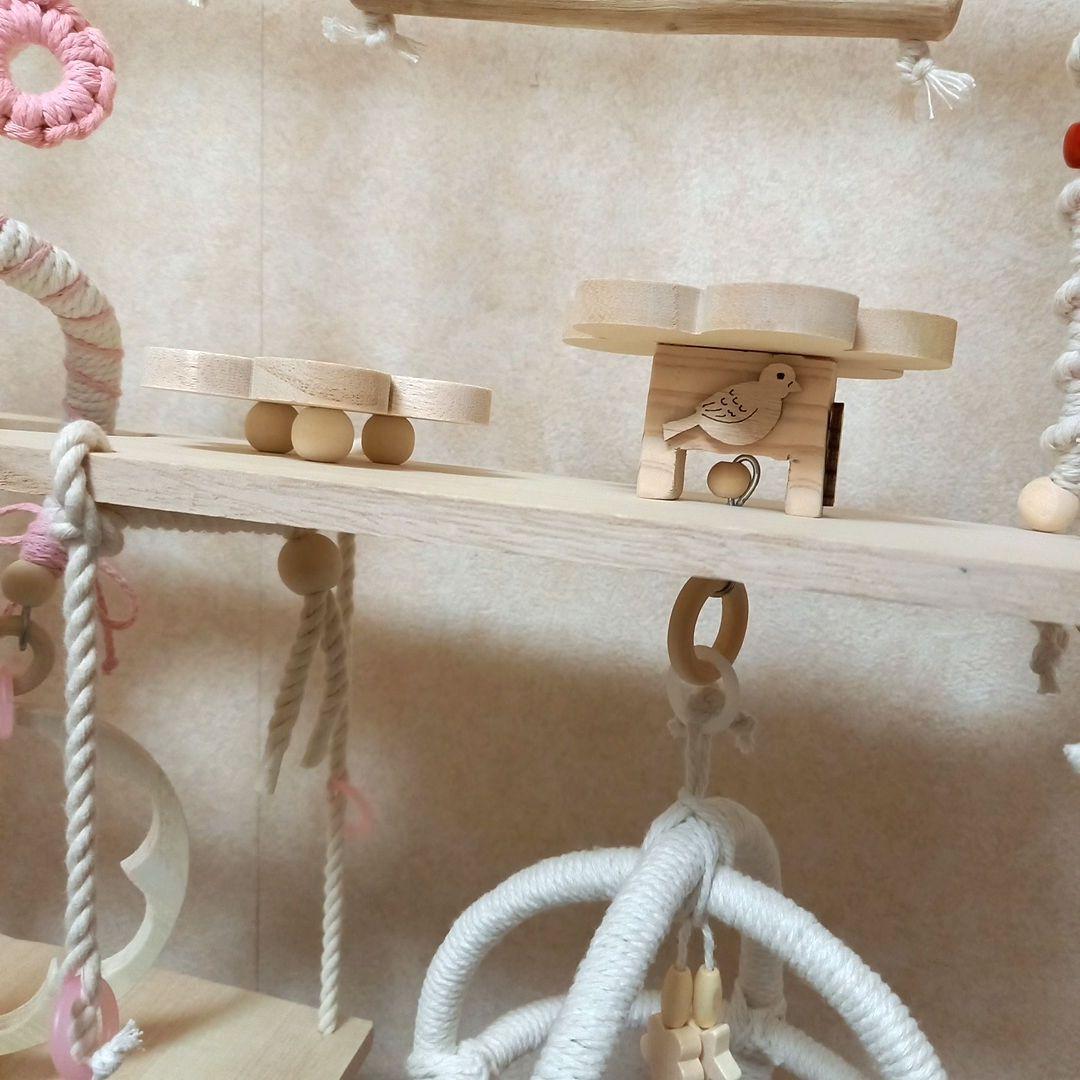 流木　三段 バードアスレチック　螺旋パーチ　球体アスレチック　大型M　No212