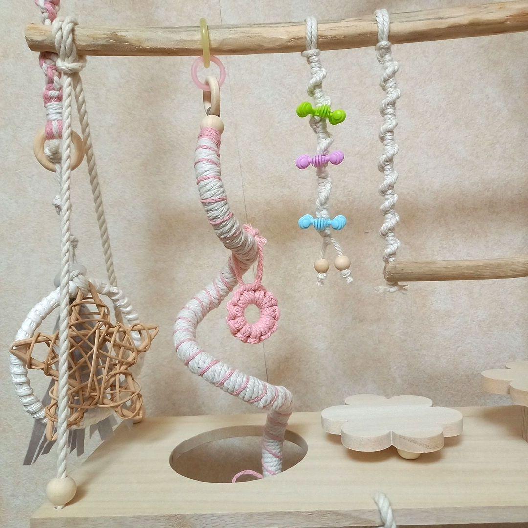 流木　三段 バードアスレチック　螺旋パーチ　球体アスレチック　大型M　No212