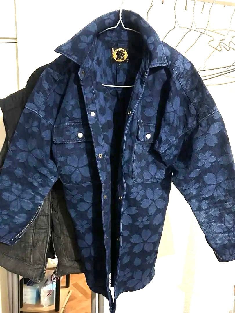 鳶カセヤマ 限定サクラ柄 紺色 上Sサイズ 下SSサイズ B-3