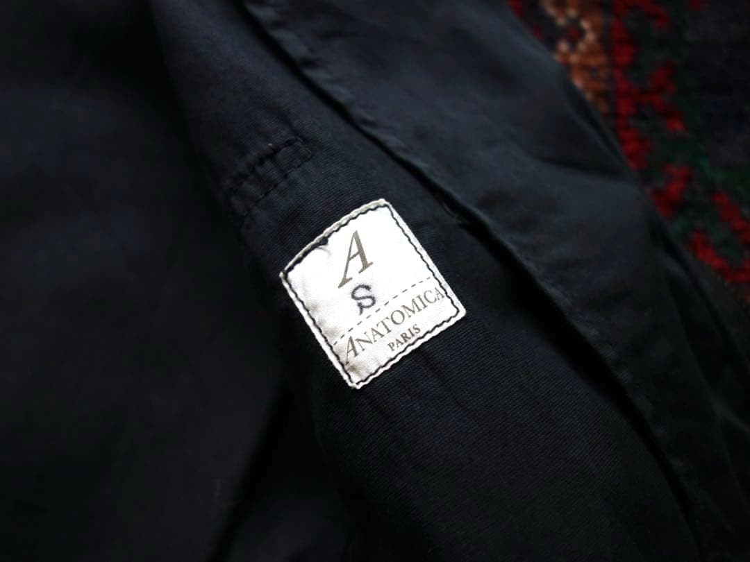 ANATOMICA ミリタリージャケット S シャツジャケット ネイビー 日本製