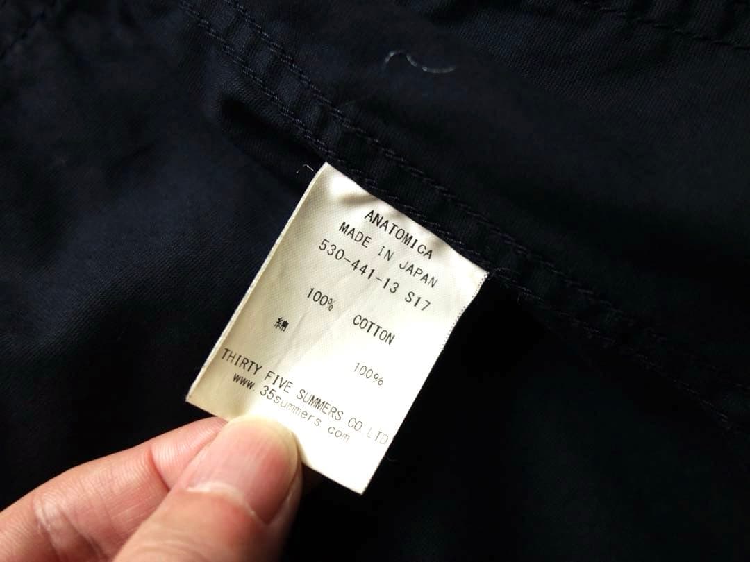 ANATOMICA ミリタリージャケット S シャツジャケット ネイビー 日本製