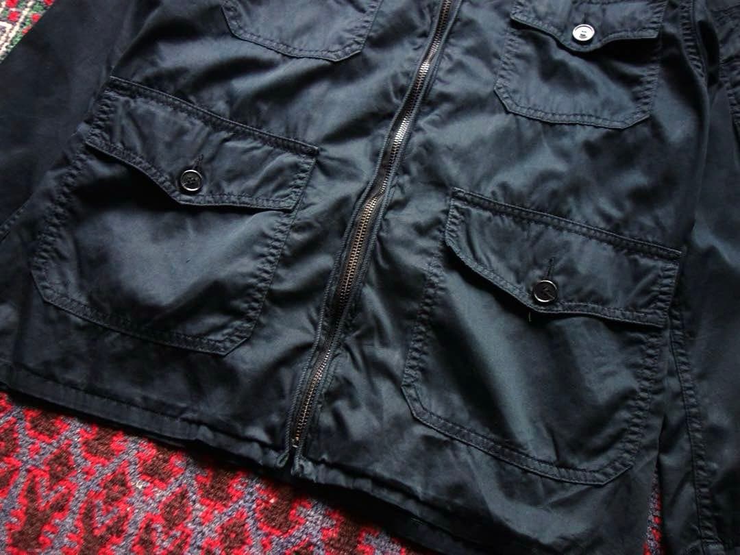 ANATOMICA ミリタリージャケット S シャツジャケット ネイビー 日本製