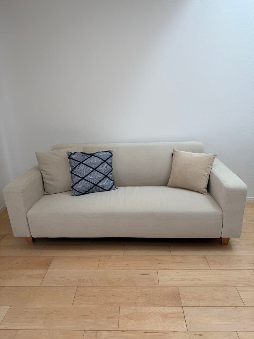 ぶどうとりんご　美品！ song dream ベージュ　3人掛けソファ
