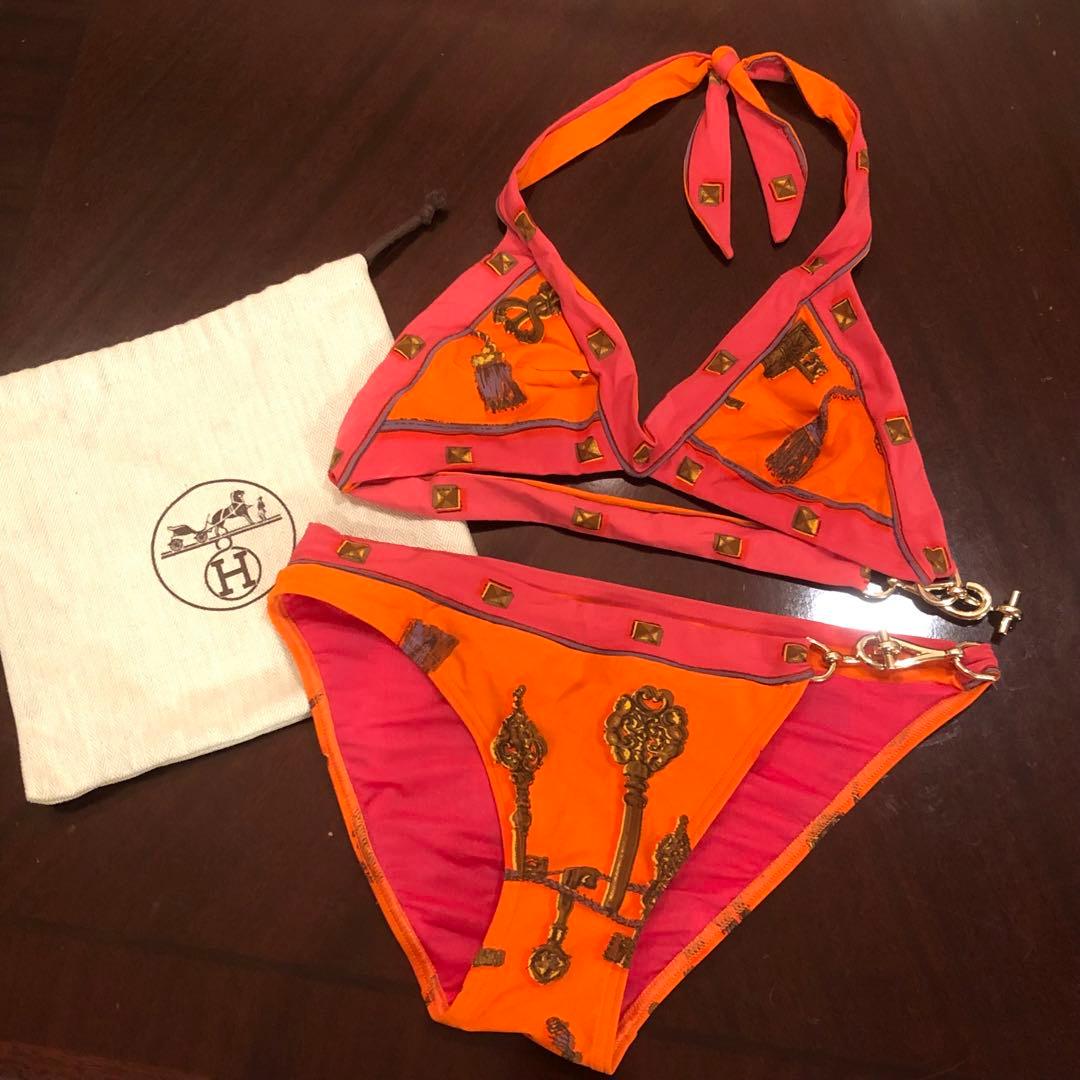 オレンジ・ピンク セパレート水着