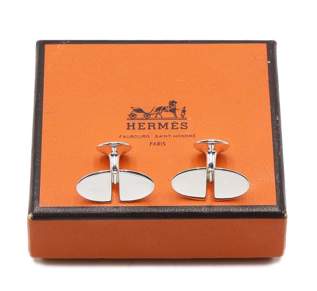 E2829 エルメス SV925 デザイン カフス カフリンクス
