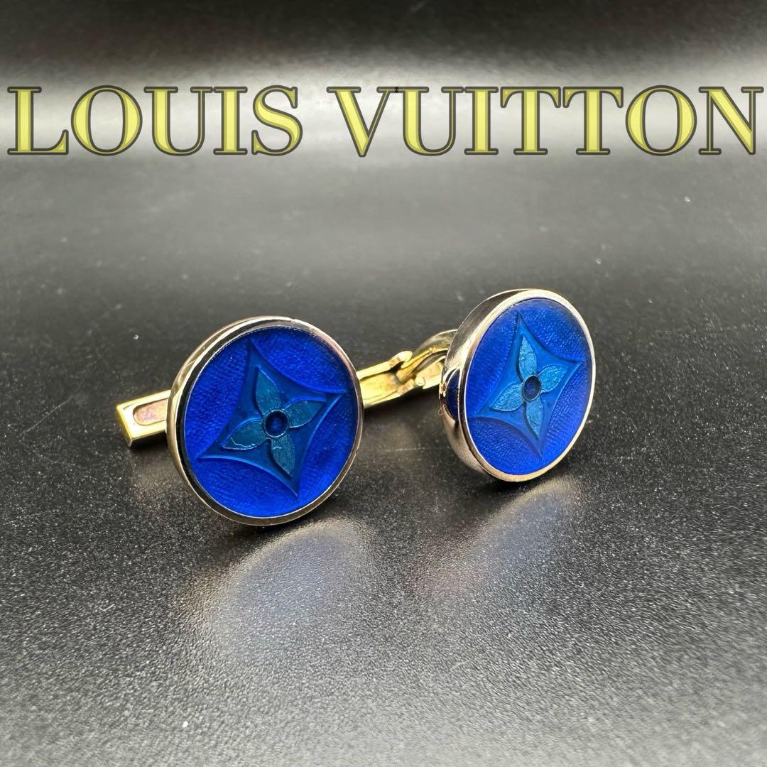 極美品✨　ルイヴィトン　カフス　M64685　ダミエ　シルバー　1337