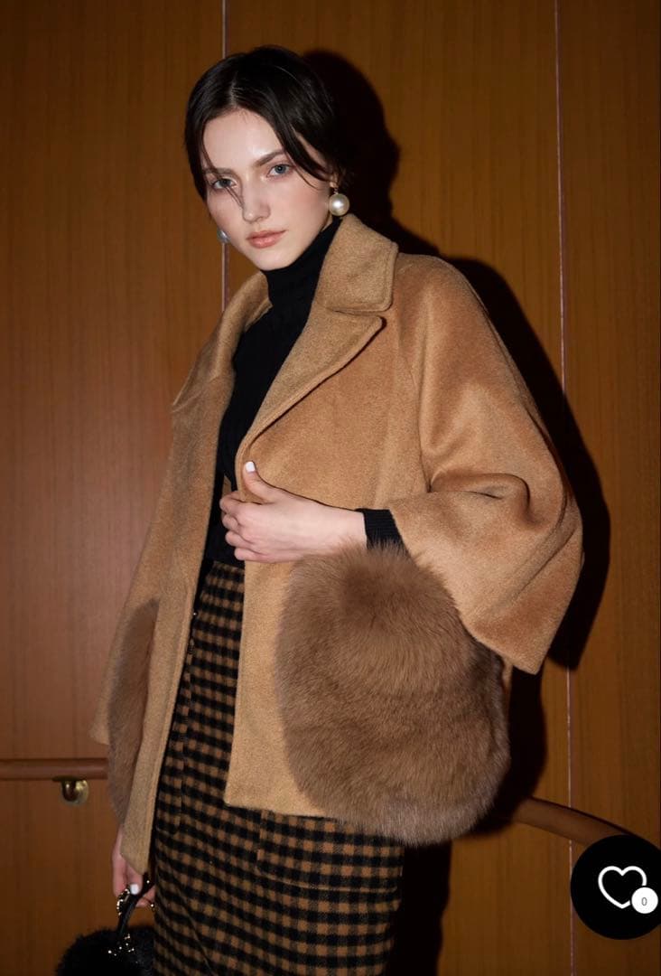 ジャケット・アウター sheller/FOX FUR pocket tailored coat