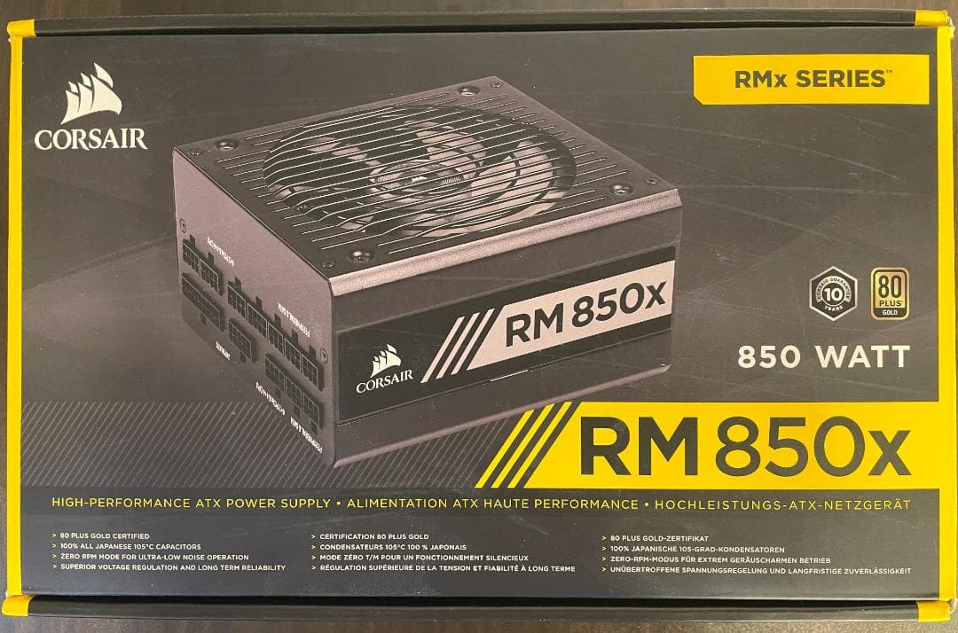 CORSAIR RM850x 電源ユニット 80PLUS/GOLD 箱付き