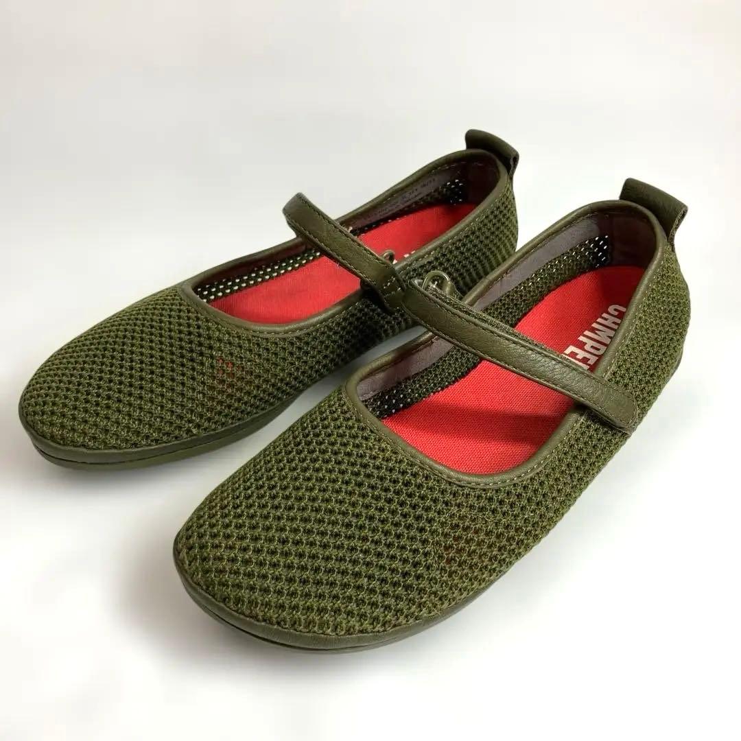 専用★美品 カンペール 【24cm】 ライトニナ フラットシューズ カーキ 38
