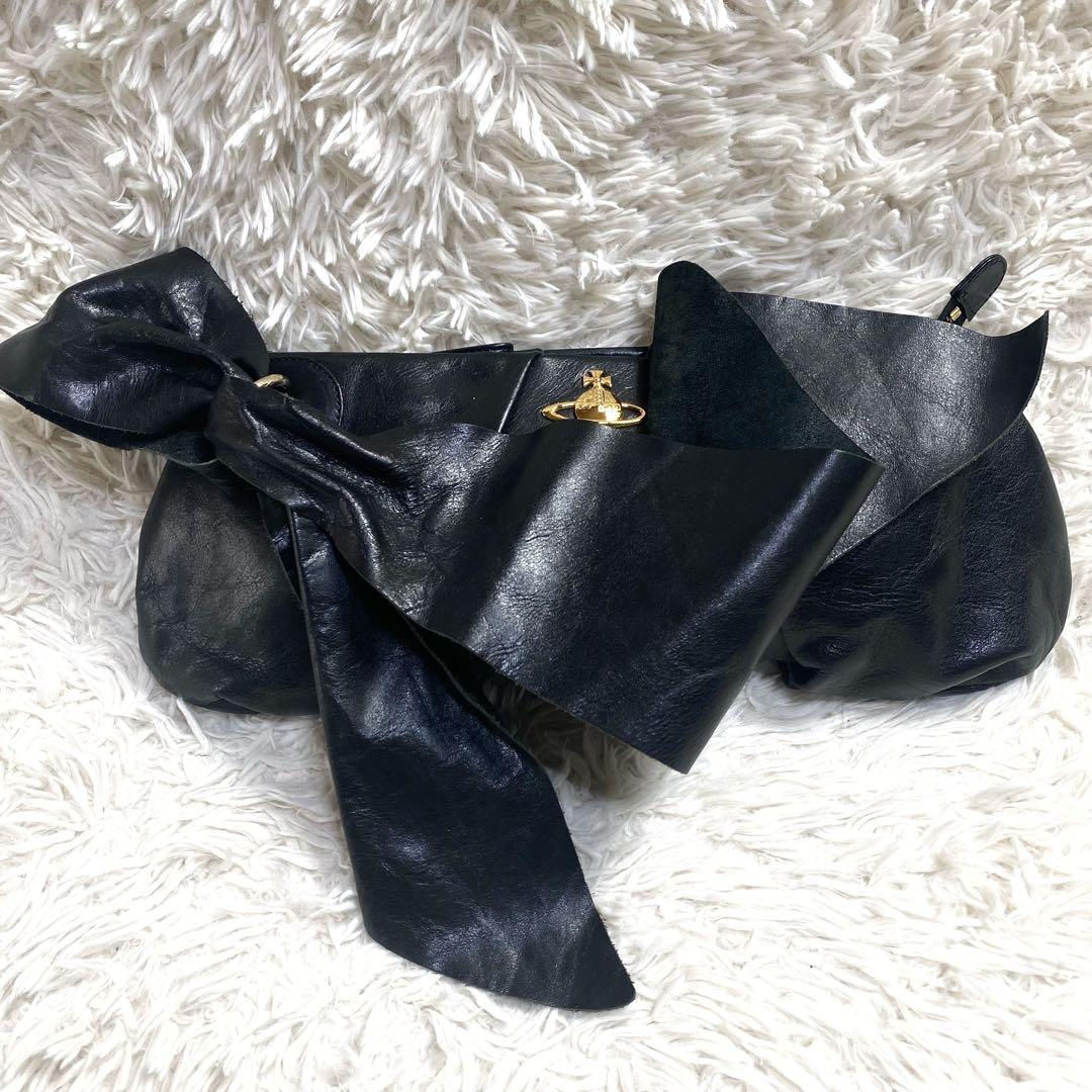 希少✨️ヴィヴィアンウエストウッド オーブ ビックリボン パーティバッグ クラッチ