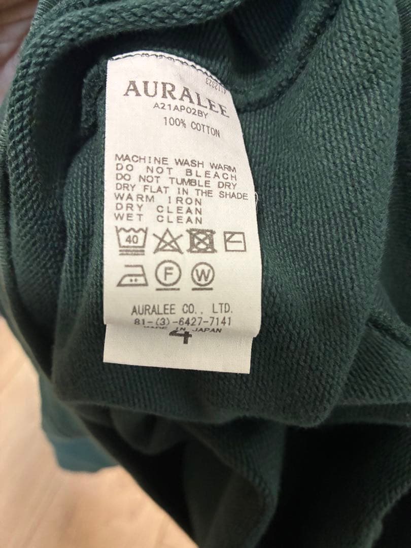 AURALEE SUPER SOFT SWEAT BIG P/O サイズ4