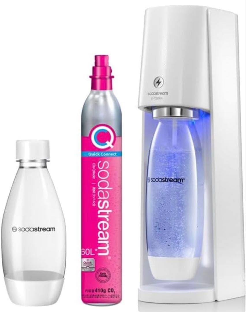 【新品】 sodastream E-TERRA ホワイト 自動 炭酸水メーカー