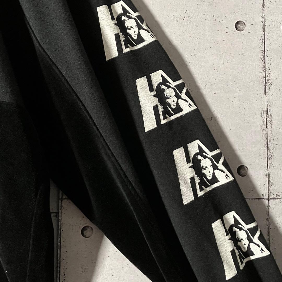 【美品】ヒステリックグラマー☆ベロア切替えトレーナー希少Lブラック