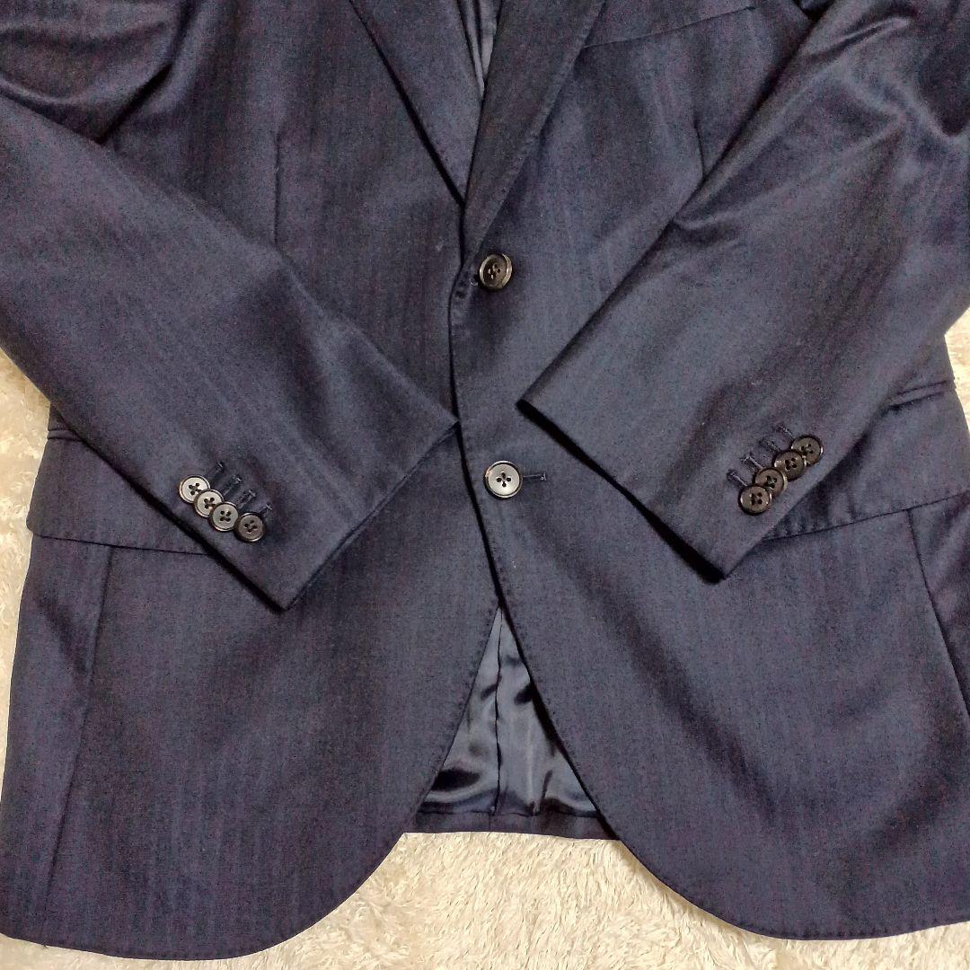 ​【極上生地】ゼニアセットアップスーツ XL ELECTA ウール100% 美品