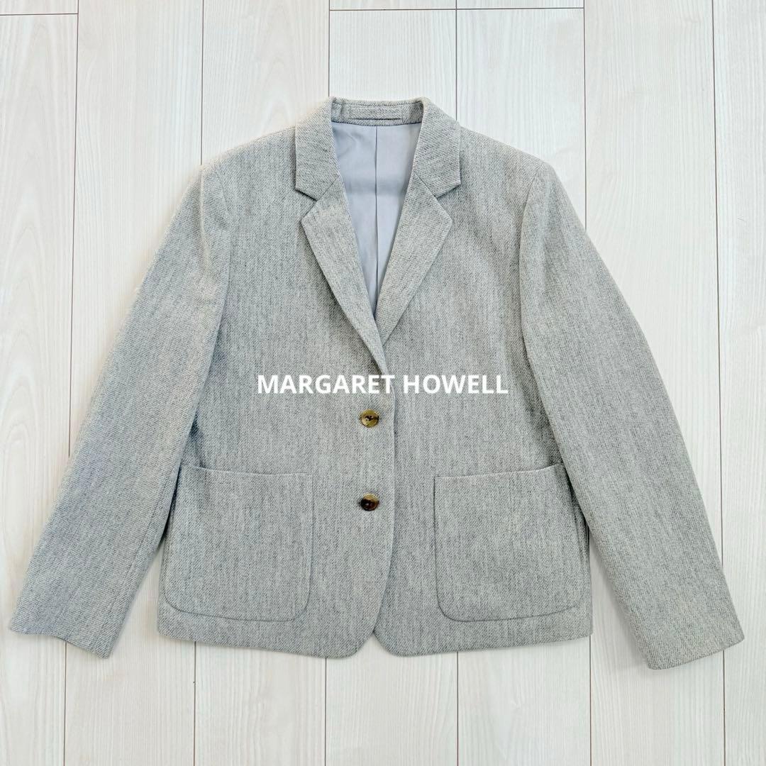 マーガレットハウエル　テーラードジャケット　ウール100% 背抜き