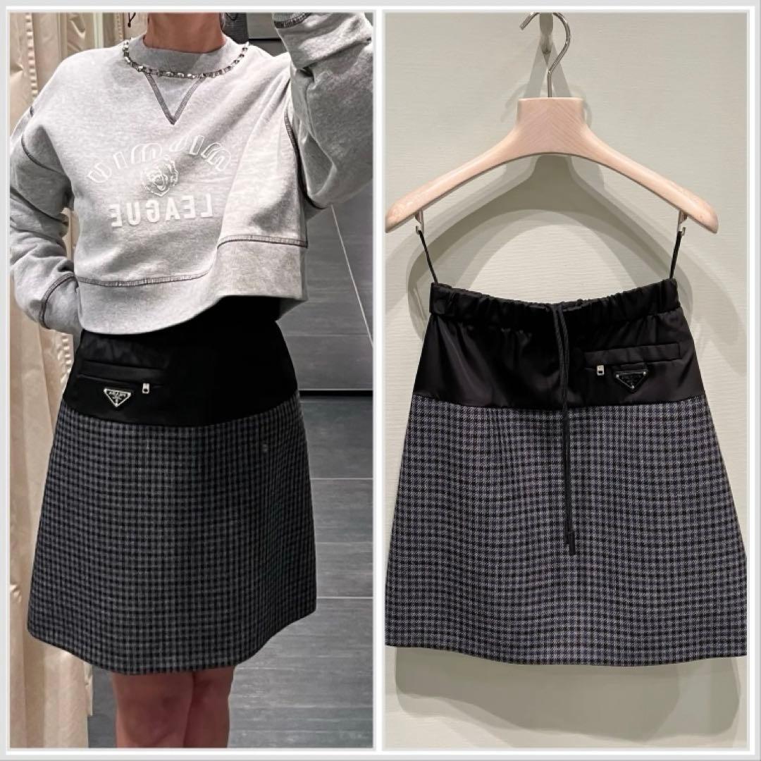 ほぼ未使用品 PRADA バージンウールスカート
