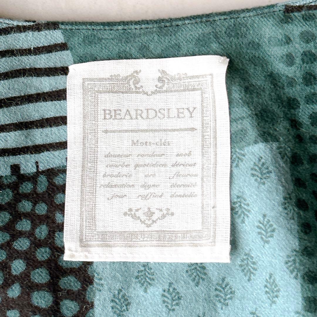 ビアズリー　パッチワーク柄　カシュクール　ワンピース コットン　羽織り ガウン