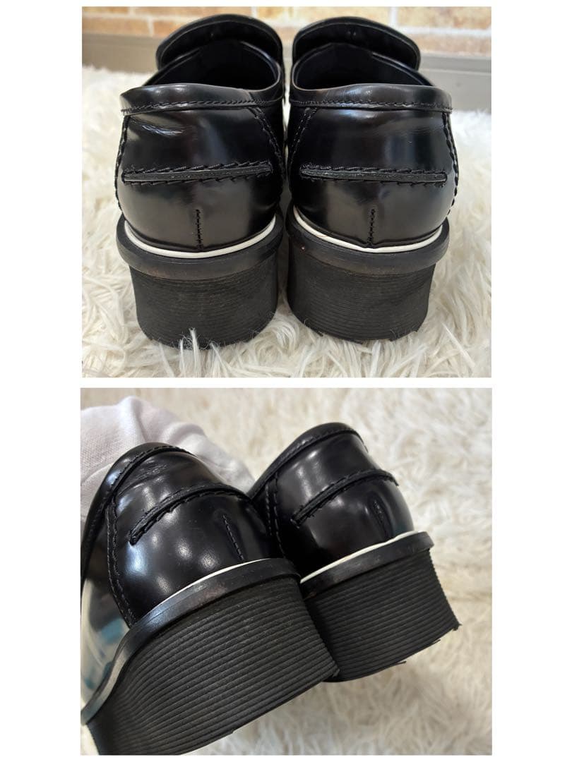 美品✨トッズ 厚底 ローファー ダブルT キルティング ブラック 34