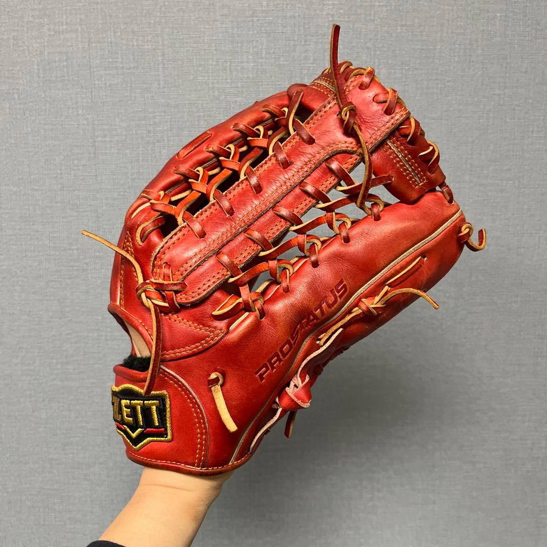 1150 ZETT プロステイタス 型抜群 即戦力 軟式 外野手用グローブ