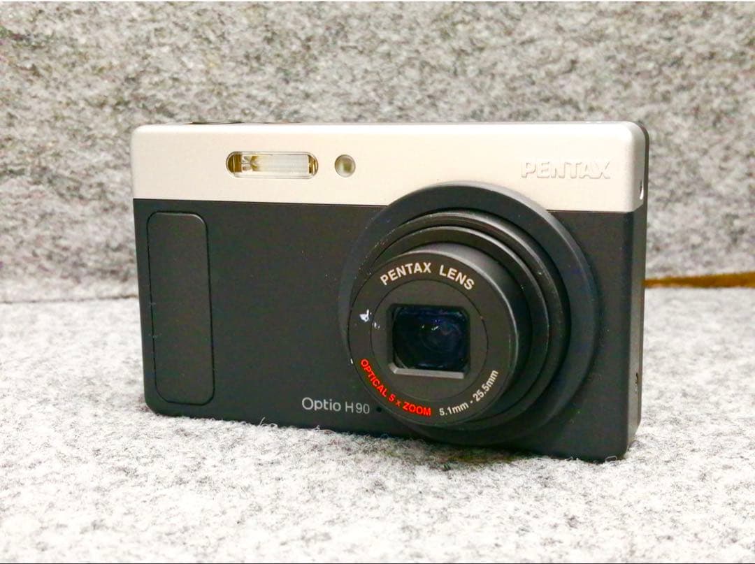 PENTAX optio H90 ブラック×シルバー　コンパクトデジタルカメラ