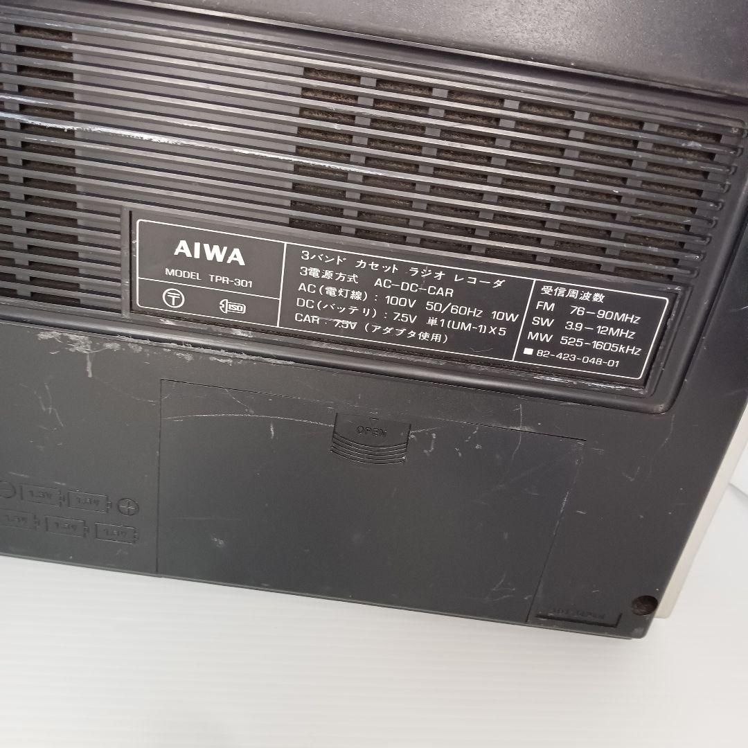 aiwa ラジオカセットレコーダー TPR-301昭和レトロ　コード　マイク付き