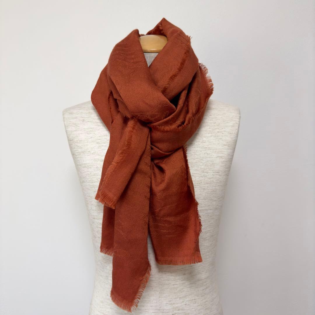 新品同様 定価14.4万円 ベルルッティ スクリットカシミヤストール マフラー