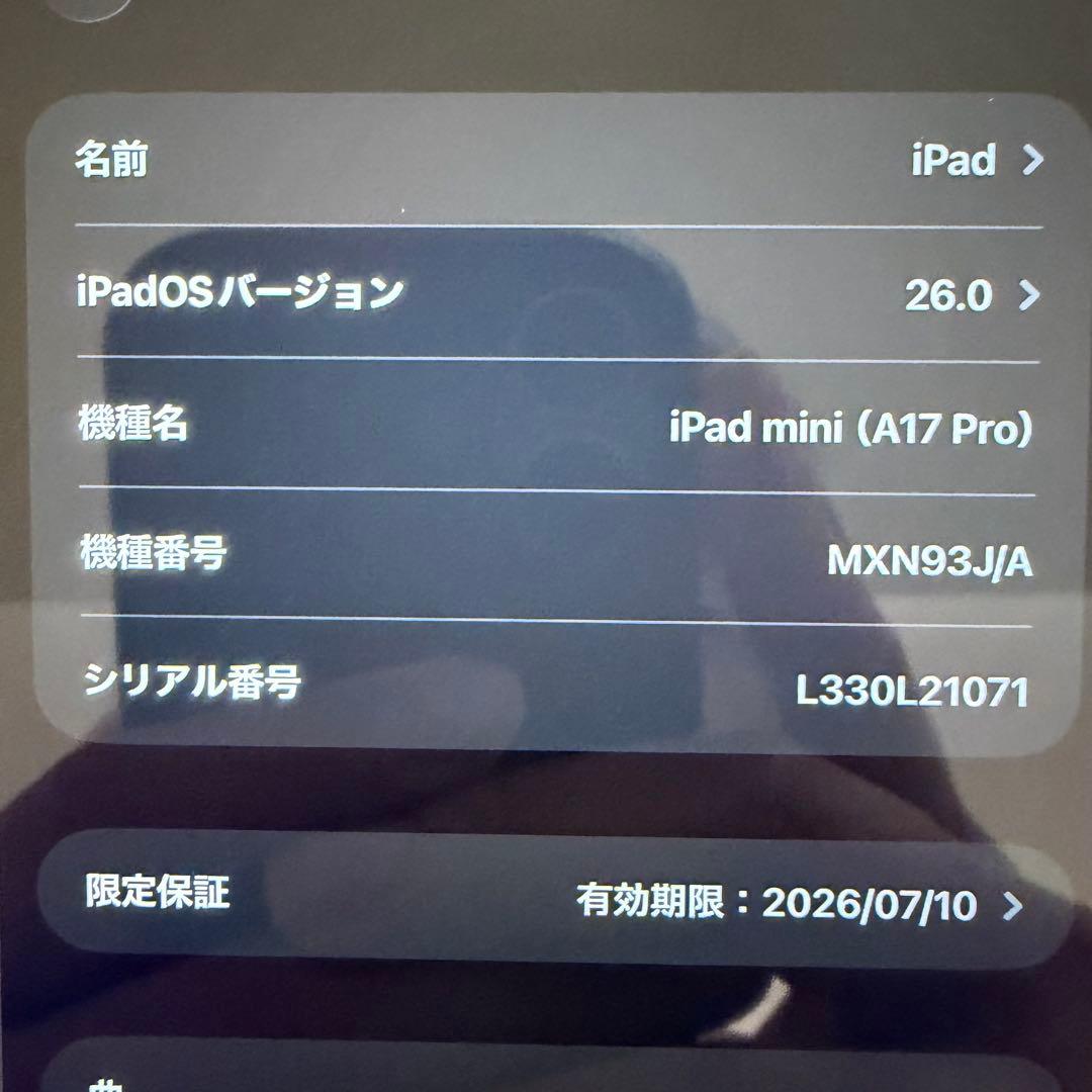 【超美品】iPad mini7 A17pro Wi-Fiモデルケース2つ付