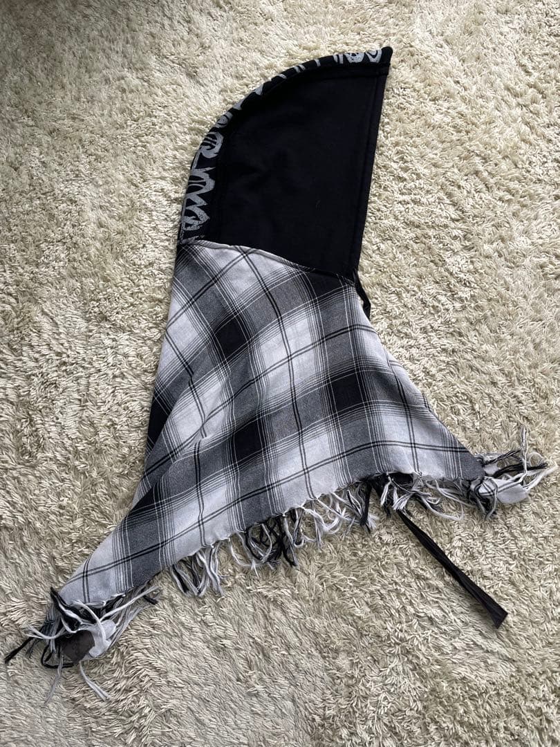 himagogo フード付きチェックスカーフ