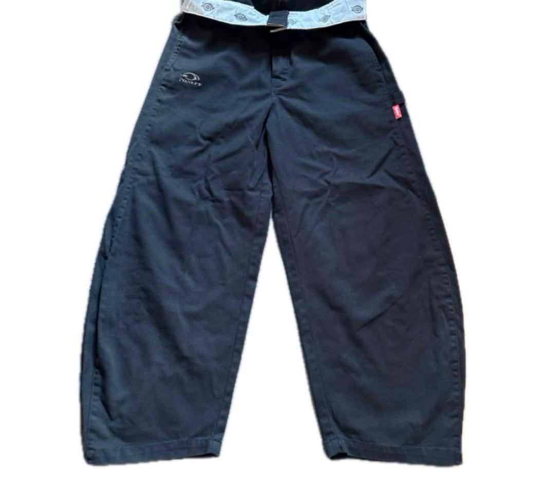 9090 Dickies コラボ バギーチノパンツ ブラック M