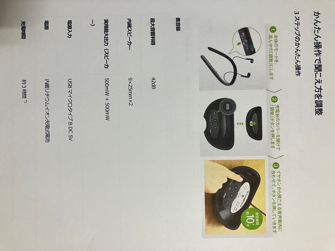 SONY SMR-10 サウンドモニタリングレシーバー(首かけ集音器)