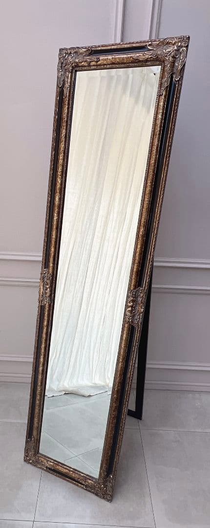 アンティーク調　全身鏡　フレーム 姿見 スタンドミラー