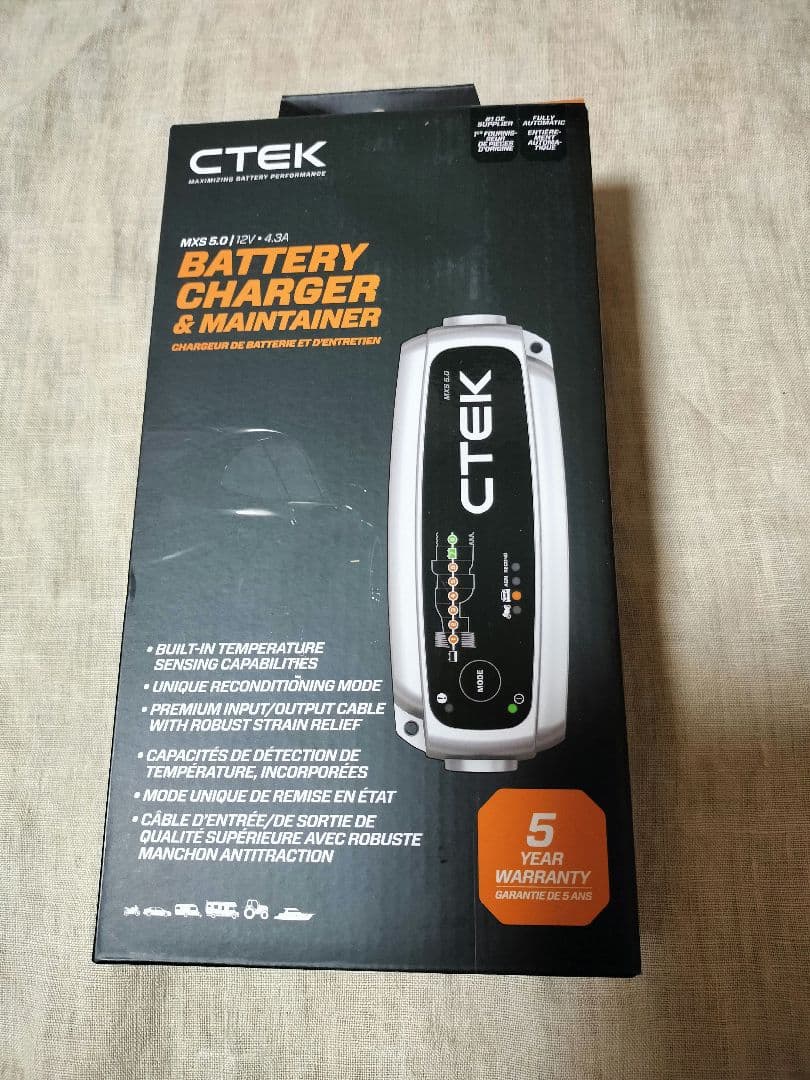 最新 CTEK バッテリーチャージャーMXS 5.0充電器シーテック12V正規品