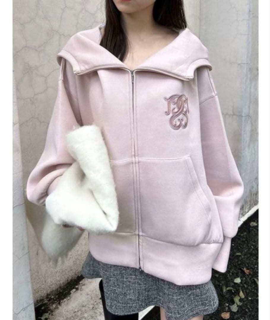 新品タグあり SNIDEL / スナイデル ボリュームパーカー ピンク