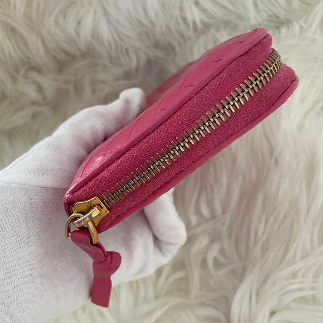 BOTTEGA ボッテガヴェネタ 財布 イントレチャート ファスナー ピンク
