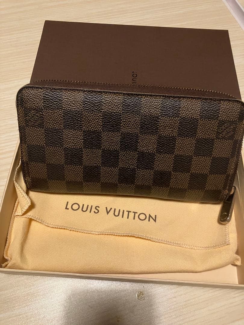 【チャック破損あり】LOUIS VUITTON ルイヴィトン ダミエ柄 長財布