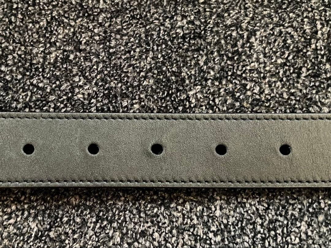 GUCCI ブラックレザー GGマーモント　ロゴ ベルト