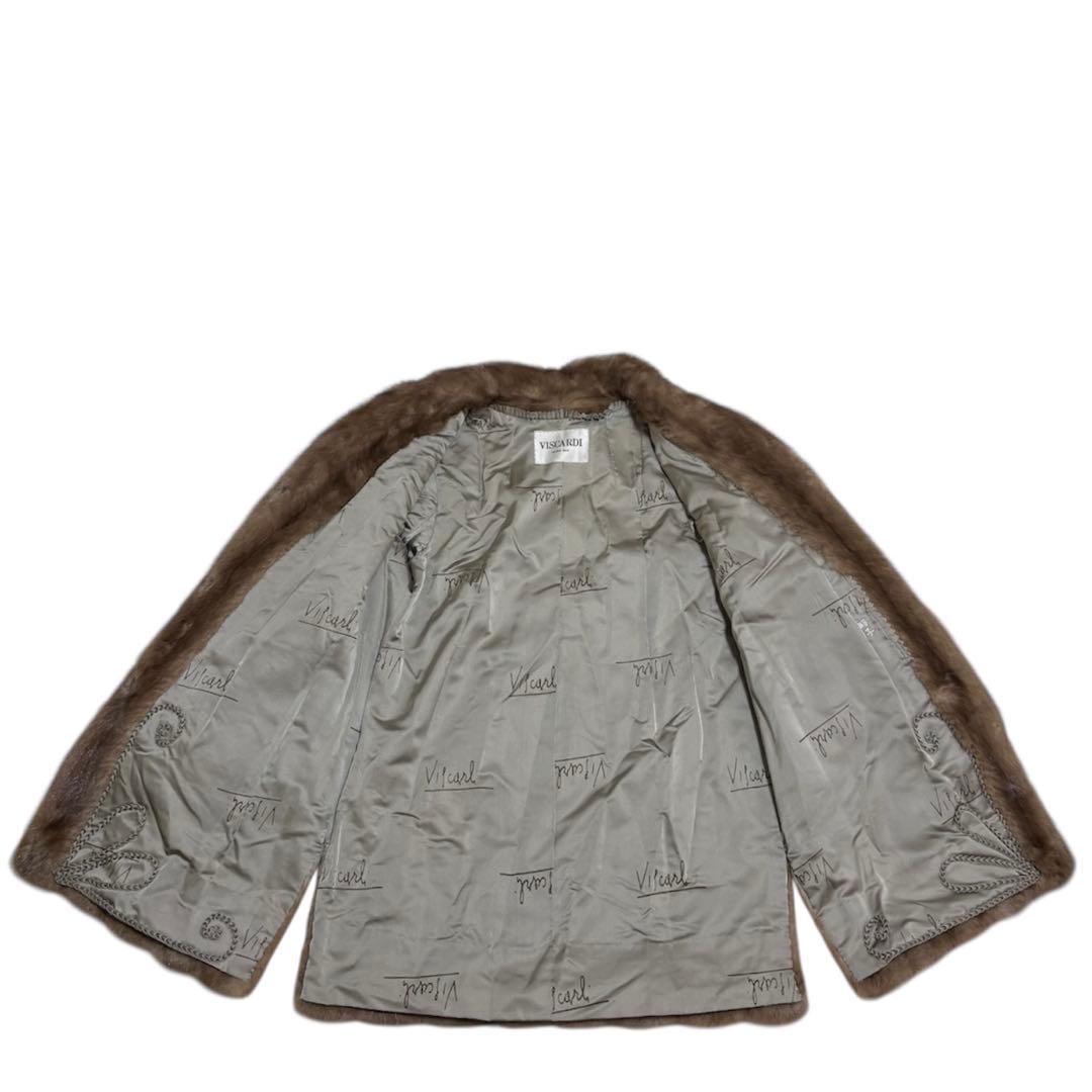 【美品】VISCARDI Italy製/ミンクファーコート/ハーフコート