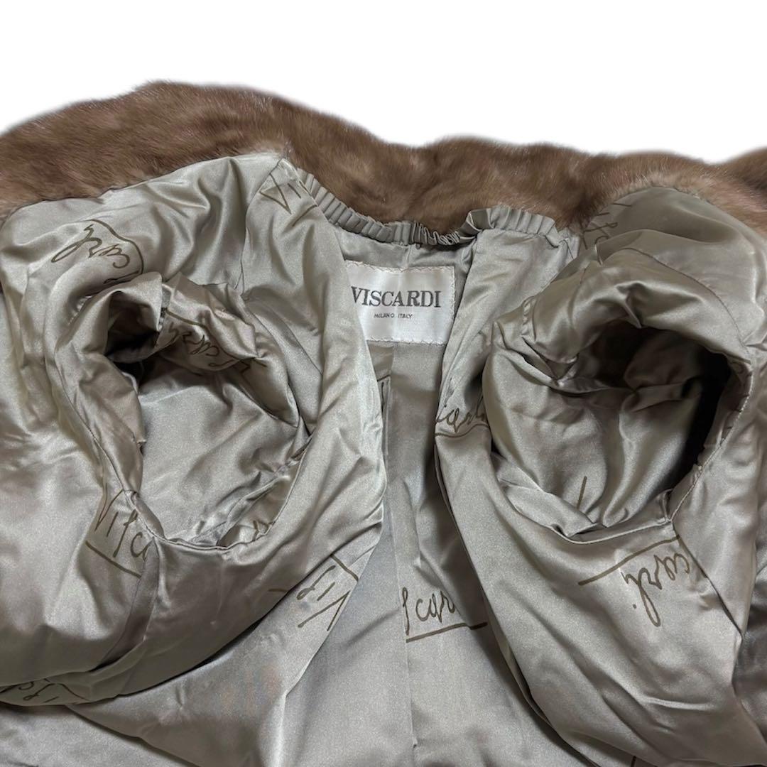 【美品】VISCARDI Italy製/ミンクファーコート/ハーフコート