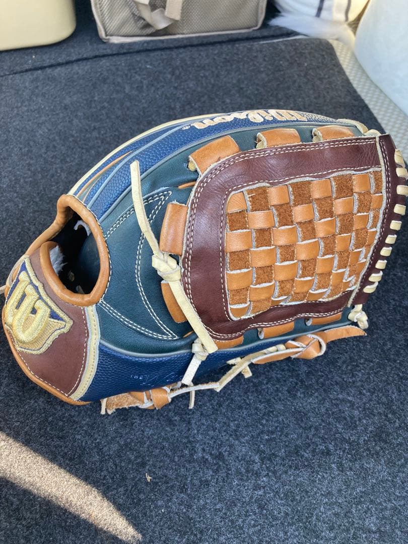 Wilson 軟式用グローブ ネイビー/ブラウン