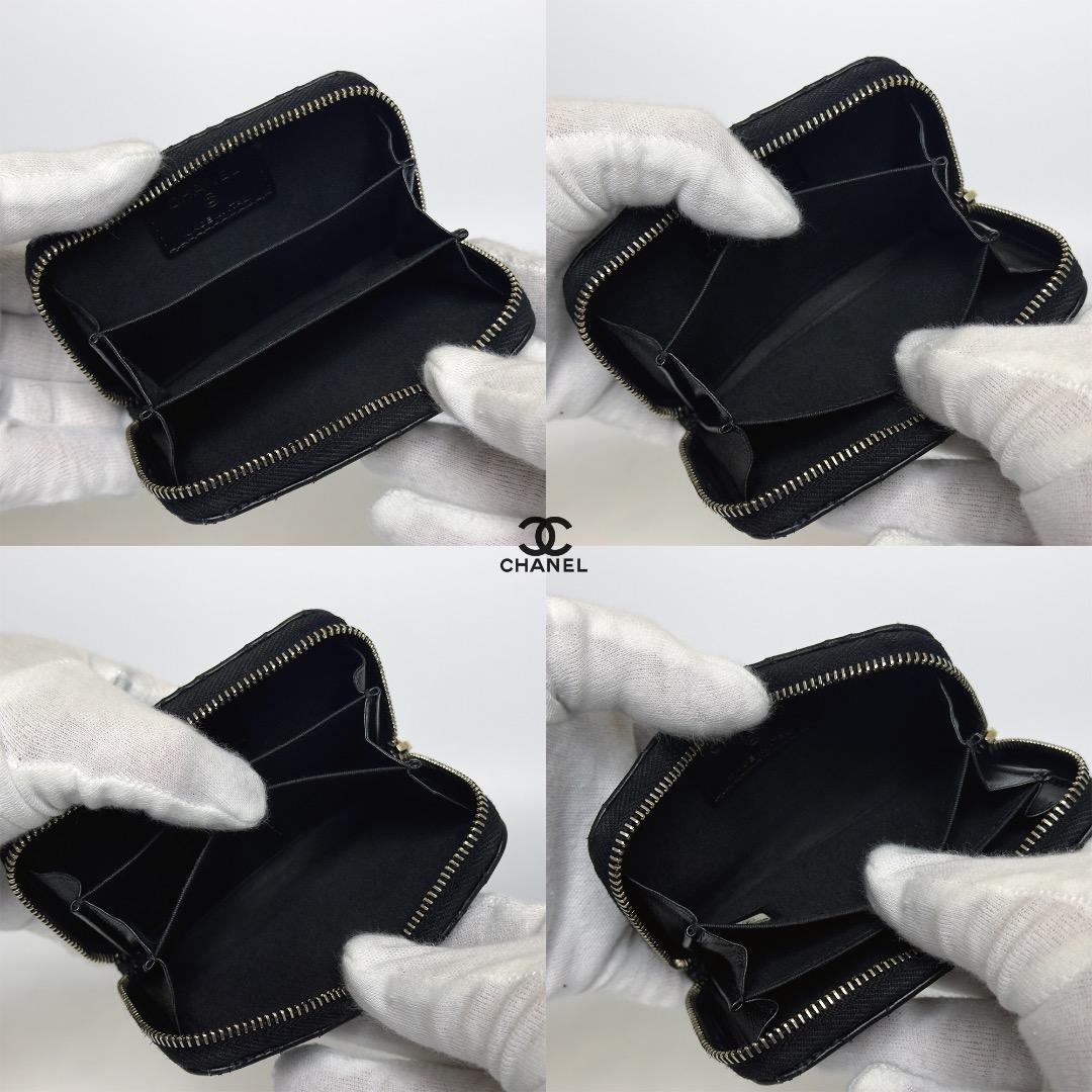 正規品　超美品　シャネル　カメリア　No.5　ケース　ラウンドファスナー