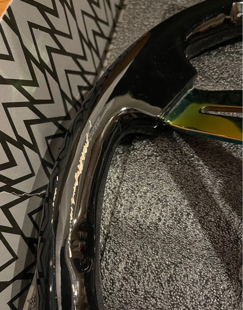 NRG RST-018BK-MC 強化ステアリング 木製 クロームスポーク