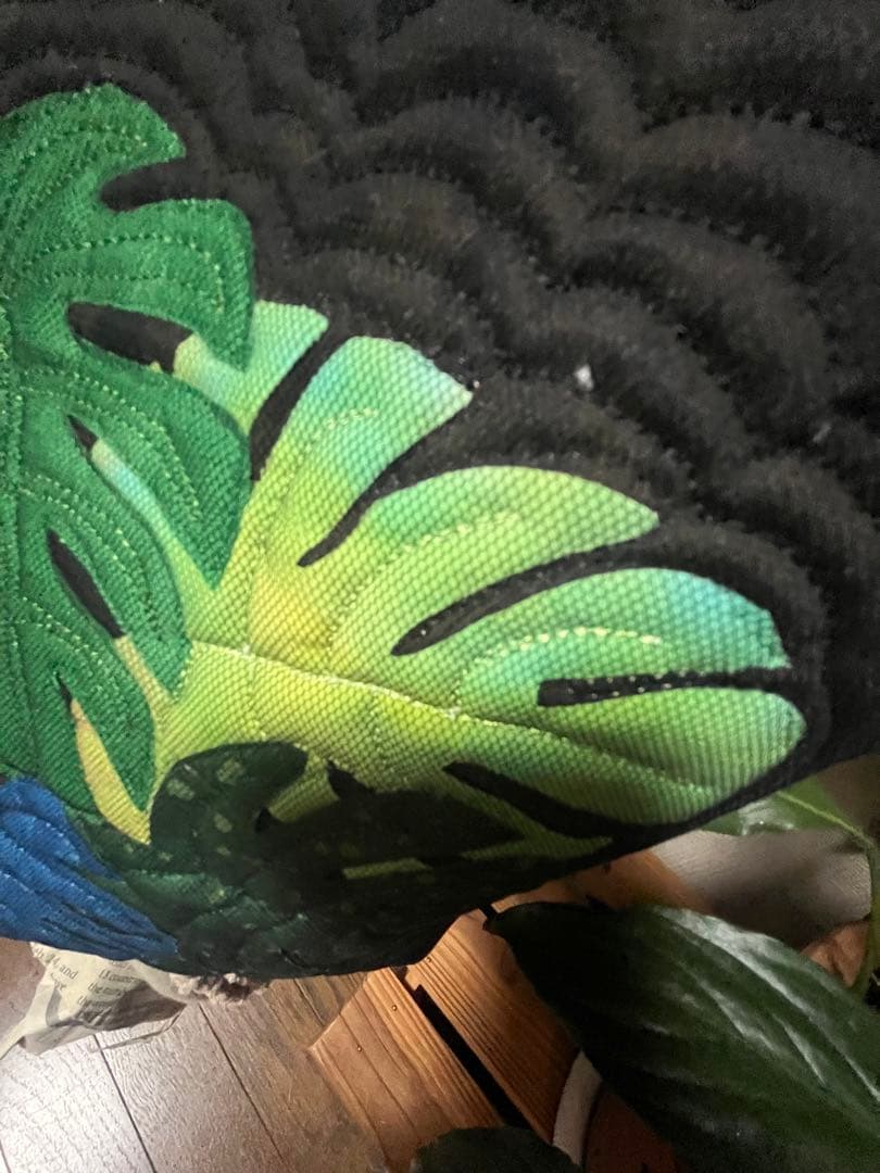 ハワイアンキルト　ハワイアンキルトバッグ　モンステラ　パッチワーク