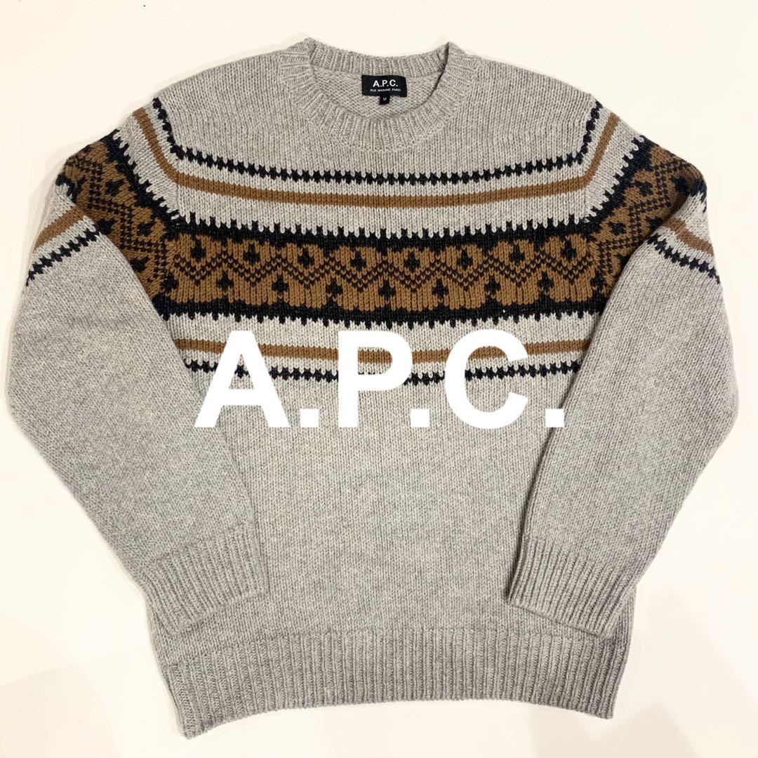A.P.C. ノルディック柄ニットセーター アーペーセーコモリオーラリーキツネ